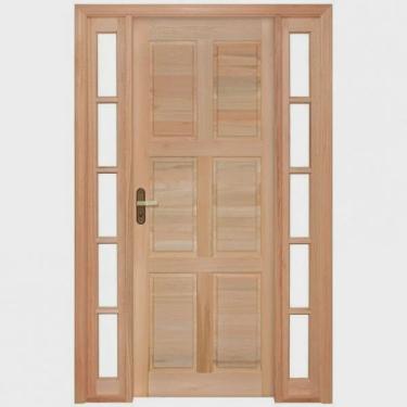 Imagem de Porta de Madeira 213x144cm com Vitrô sem Vidro Batente 9,4cm P10 M34 Rondosul