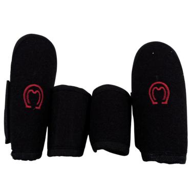 Imagem de Jogo de Caneleira para Cavalo Preta Mangalarga e. V. A Fecho Colante