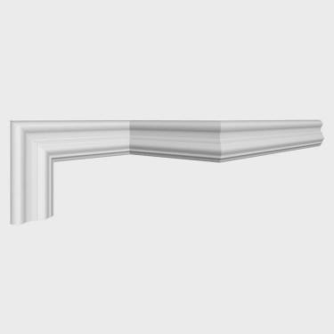 Imagem de Kit com 10 Barras Roda Meio I60 Perfil de Poliestireno Homestar 20m Branco