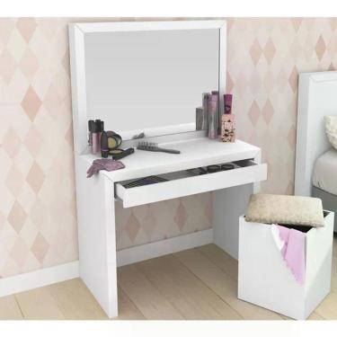 Imagem de Penteadeira Com 01 Gaveta Pe2000 Branca Tecno Mobili Branca