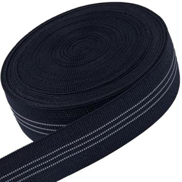 Imagem de GLOREIEY Substituição de material de sofá para cadeira de estofamento, faixa de látex, elástica, alças de suporte, kit de substituição, para sofá, alternativa de mola elástica, reparo de móveis (preto