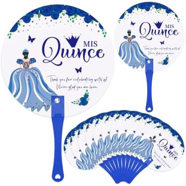 Imagem de Cinnvoice 25 lembrancinhas de festa de quinze anos para convidados, fãs de mão de quinze anos, grande volume, leques portáteis de plástico, presente de marmelo, presente para meninas, doce, 15 anos