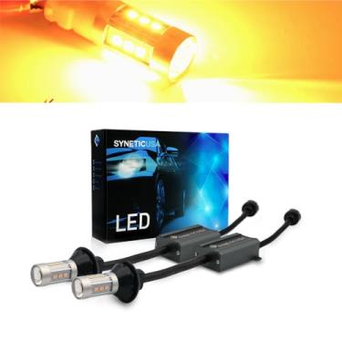 Imagem de Syneticusa BAU15S Canbus Ready Amarelo / Âmbar LED Frontal/Traseira Lâmpada de Estacionamento DRL Sem Hiper Flash Tudo em Um