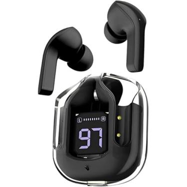 Imagem de Fone de Ouvido A31 Preto com Bluetooth 5.3 com Cancelamento de Ruído, Visor Digital de Carga, Estéreo Hi-Fi - Earbuds Sem Fio com Microfone, Bateria Longa Duração para Esportes, Trabalho e Música
