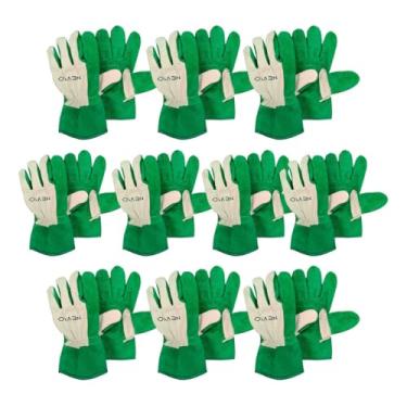 Imagem de Kit 10 Pares Luvas de Raspa Vaqueta Cano Curto Multiuso NEVVO