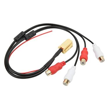 Imagem de Adaptador de linha de carro de carro GRCFUMO, cobertura de saída estéreo sem perda sem perda, plugue e play aux em cabo adaptador para vdo cd player