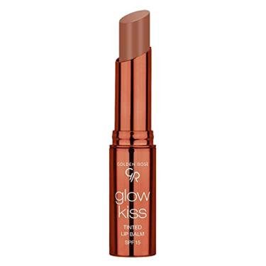 Imagem de Golden Rose Cosmetics Glow Kiss Protetor labial matizado com FPS 15, fórmula vegana (bolo de choco)