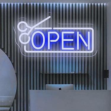 Imagem de Tesouras Led Neon Sign, quadro luminoso para pendurar na parede, para decoração de salão de beleza, cabeleireiro, negócios, cabeleireiro, presente, salão de beleza, decoração de loja de cabeleireiro