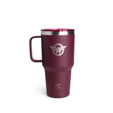 Imagem de Smartshake Copo DC COMICS Bohtal Nomad, 900 ml, mantém as bebidas quentes por 4 horas e frias por 8 horas, aspirador de pó de parede dupla, serve para porta-copos, copo portátil (Mulher Maravilha)