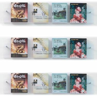 Imagem de LGEOELIAS Suporte para revistas de jornal, pacote com 3, porta-revistas de acrílico transparente, suporte de folheto de literatura para exibição de arquivos, catálogo, papel de jornal-