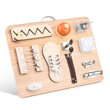 Imagem de Fidget Board para idosos, quadro de atividades com atividades calmantes e jogos, melhora as habilidades de vida, produtos de assistência para uso doméstico