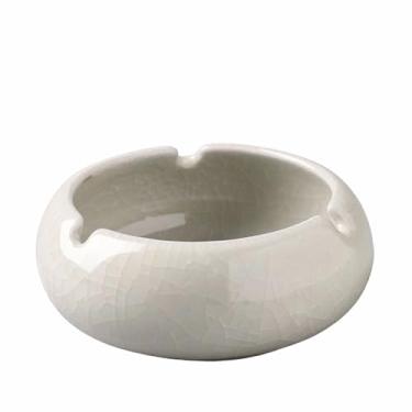 Imagem de Cinzeiros de mesa de cerâmica cinzeiro de mesa criatividade homens mulheres moderno estilo de fumar para uso doméstico escritório ornamentos (tamanho: branco)