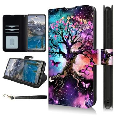 Imagem de Dikoer Capa carteira para Motorola Moto G Stylus 5G 2024 de 6,7 polegadas com alça de pulso, capa flip com suporte para cartão, capa de proteção de couro PU à prova de choque para mulheres e homens