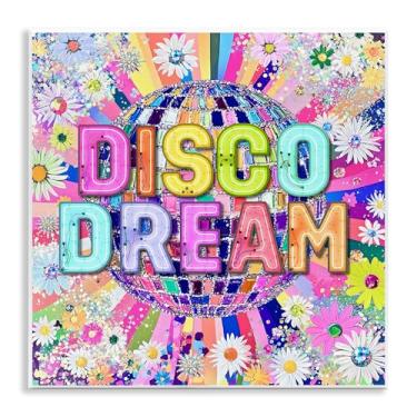 Imagem de Stupell Industries Arte de placa de parede Vivid Disco Dream with Daisies, design por Jess Stempel, 12 x 12