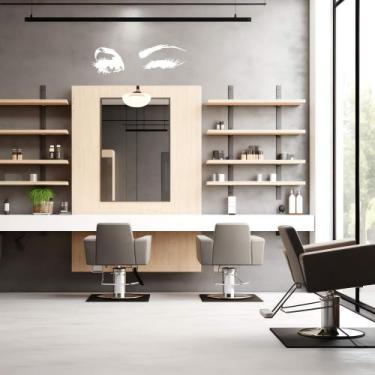 Imagem de Adesivo Salão de Beleza Cílios Sobrancelhas Olhos Piscando - Kanto Sto