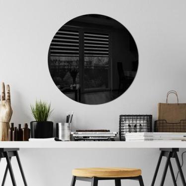 Imagem de Espelho Decorativo Redondo Chumbo - Inove Papéis de Parede