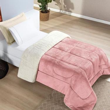 Imagem de Manta Flannel com Sherpa Cama Box Solteiro Coberdrom Everest - EMPÓRIO