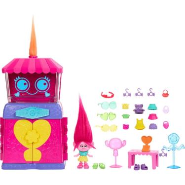 Imagem de Conjunto de jogos Mattel DreamWorks Trolls Fun Fair Surprise com Queen Poppy