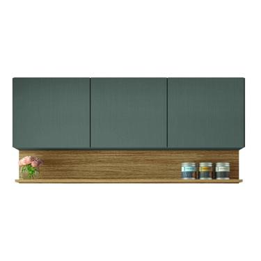 Imagem de Armário Aéreo de Cozinha 3 Portas com Nicho 1,50m Line Kit`s Paraná