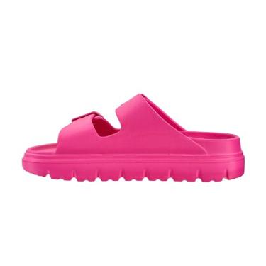 Imagem de Corkys Footwear Sandália feminina Hey Girl Cabana com duas alças – com palmilhas confortáveis, macias e acolchoadas e alças ajustáveis – Elegante para uso diário, Rosa neon, 37