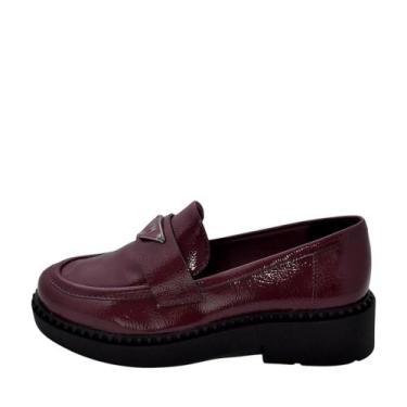 Imagem de Sapato Feminino Via Marte Loafer REF: 250-002-01 VERNIZ, 37, Malbec