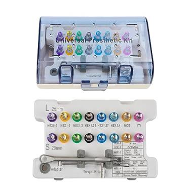 Imagem de ORILAO Kit de prótese de implante universal, ferramenta protética colorida, chave de implante de 10 a 70 Ncm com 16 chaves de fenda (estoque dos EUA)