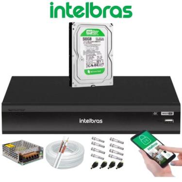 Imagem de Kit Dvr 8 Canais inteligente Intelbras Imhdx 3108 Full Hd Cabo fonte C