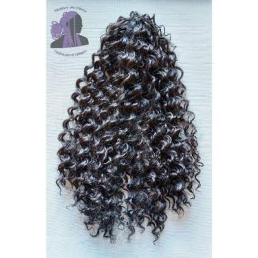 Imagem de Aplique Rabo de Cavalo Piranha Cacheado - Thina Patrocínio, Preto