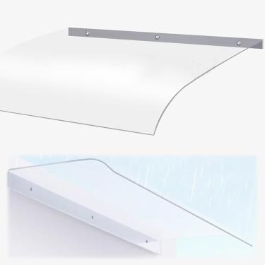Imagem de Toldo De Dossel De Porta De Policarbonato, Dossel De Varanda, Cobertura De Abrigo De Chuva De Janela, Coberturas De Telhado, Janela De Toldo, Resistente A Tsparent/Uv, Par, 40x220cm/16"x87"
