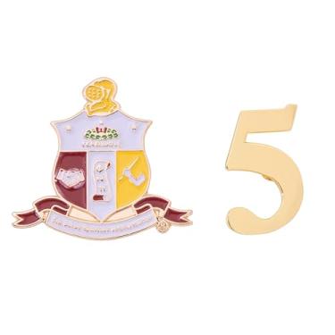 Imagem de Desert Cactus Broche de lapela Kappa Alpha Psi KAP Yo Nupe D9 Divine 9 Cross Over Iniciação Esmalte Fraternidade Formal Wear Blazer Jacket (Linha Número Pin Set - #5), Metal, Sem Pedra Preciosa