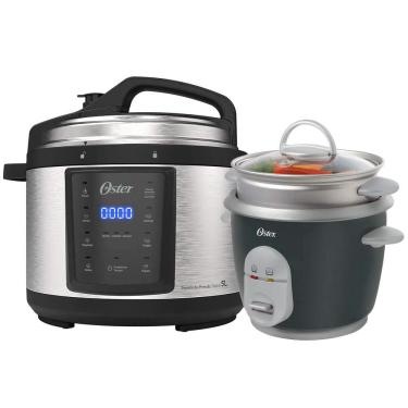 Imagem de Kit Panela De Pressão E Panela Elétrica De Arroz Oster 220V