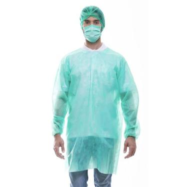 Imagem de 1 Avental Descartável Tnt 40GR VÁRIAS CORES - DESCARTSHOP, Verde