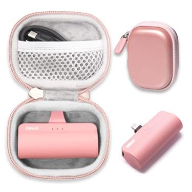 Imagem de CaseSack Capa para mini carregador compatível com carregador portátil USB-C pequeno iWALK, Anker Nano, JEJILL, LanLuk, Charmast, LENUTO, Swyop, VEGER, Feob, Taegila, YHO (ouro rosa)
