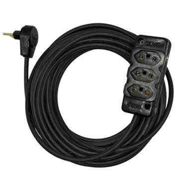 Imagem de Extensão 10 Metros Cabo Pp Fio 2x2,5mm Tomada Tripla