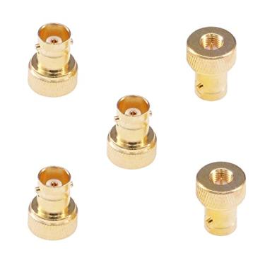 Imagem de Adaptador coaxial RF RF RF SMA macho para BNC fêmea 5 peças SMA para conector coaxial BNC banhado a ouro (F42-5)
