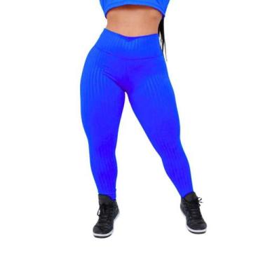 Imagem de Calça Leg 3D Feminina Legging - Olv Jeans, Azul, M