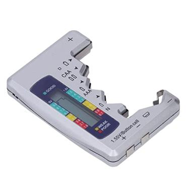 Imagem de Testador de Bateria, Tela LCD Transparente, Design Portátil Compacto, Invólucro ABS, Teste 1.5V 9V AAA C D 6F22 1.55V Baterias, Nenhuma Outra Baterias Necessárias (Prata)