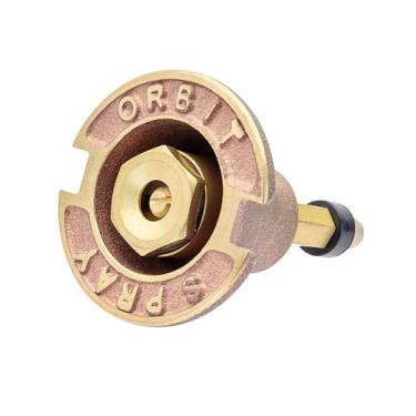 Imagem de Orbit 54070 Aspersor de cabeça nivelada de latão com bico de pulverização de padrão completo