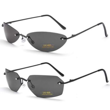 Imagem de Óculos de sol PLOPLO Matrix Ultralight Rimless para homens (pacote com