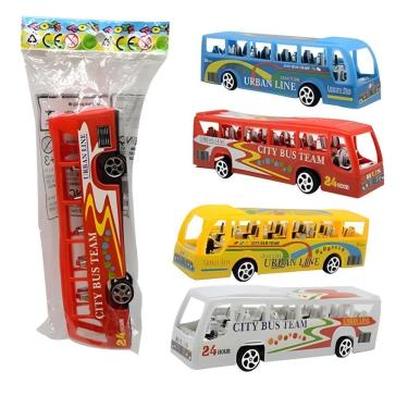 Imagem de Kit 100 Ônibus Fricção Brinquedo Prenda Festa Junina Doação