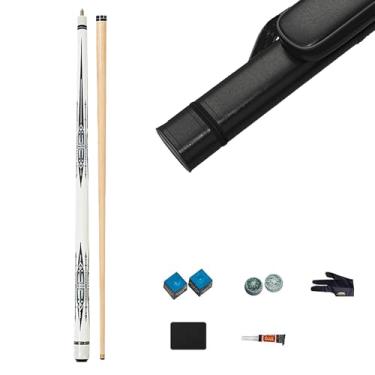 Imagem de Taco de Sinuca CQBXRD - 1/2 Estrutura em Madeira de Bordo Canadense, 147 cm (58 pol), Cabeça 10,8-13 mm (A Tacos de bilhar e acessórios+ barril de tacos, 13mm)