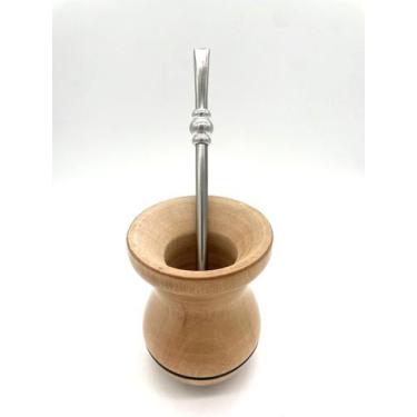 Imagem de Kit: Cuia de Madeira + Bomba Inox + Brinde - Michelon, Lisa