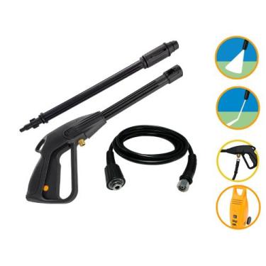 Imagem de Kit Mangueira 5mt Pistola Lança Wap Mini Plus Lavadora - COMPATÍVEL WA