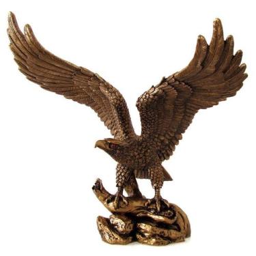 Imagem de Águia dourada estátua g 37cm símbolo de poder - BE