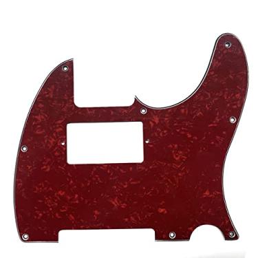 Imagem de KAISH 8 furos Tele Guitar Humbucker Pick Guard TL Pickguard para EUA/México Telecaster/Tele Red Pearl