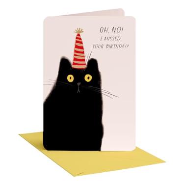 Imagem de American Greetings Cartão de aniversário engraçado atrasado (Catnapped)