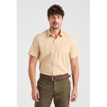 Imagem de Camisa Manga Curta Relaxed Fit Tricoline com Elastano Liso - DOCTHOS, 