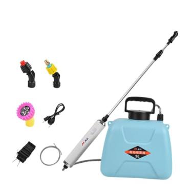 Imagem de Fenteer Pulverizador elétrico de jardim Pulverizador elétrico 5L Portátil Leve Recarregável Alça Retrátil Varinha para Lavagem de Carros e Pátio, Use Cerca de 230 Minutos