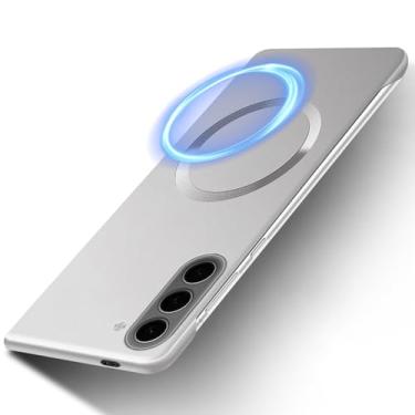 Imagem de Capa ultrafina para Samsung Galaxy S22 com capa magnética [sem bordas - toque original] Capa de telefone fina fosca com proteção magnética, capa antiimpressão digital para Samsung S22 5G