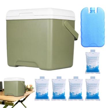 Imagem de Cooler Portátil - Caixa Térmica Portátil 13.8L Com Alça | Caixa Térmica Impermeável Com Alça, Grande Capacidade Para Alimentos, Para Caminhadas, Viagens E Caminhões